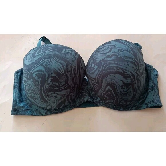 Ashley Stewart Multiway Strapless Bra Size 44 DDD Underwire Marbled Print - Picture 7 of 7
